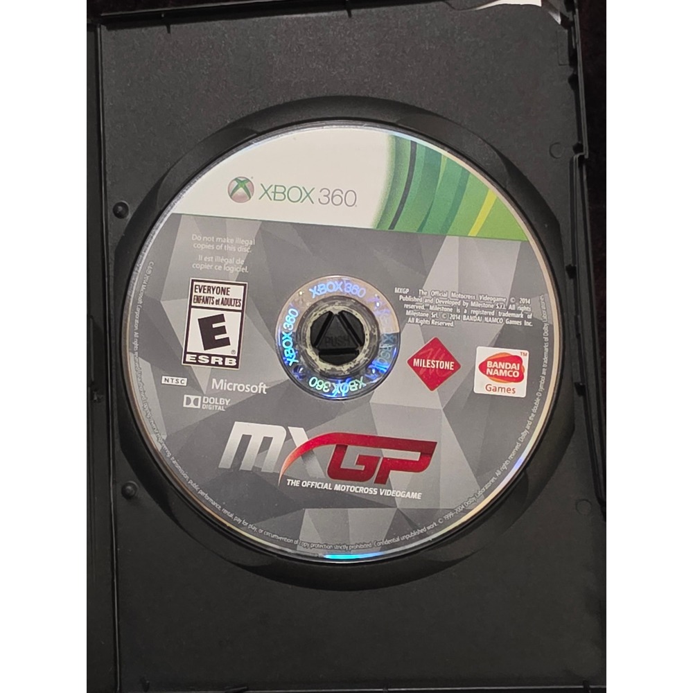 Bandai Namco MXGP Xbox 360 Game Disc Grey Fair MXGP14 No Box